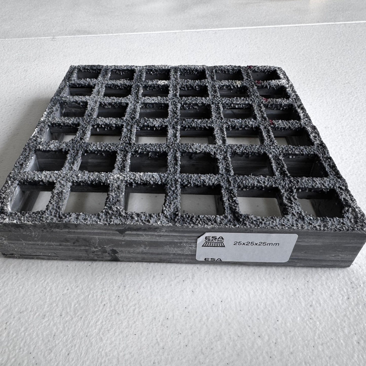 FRP grating non-slip grit 1220x3608mm mini mesh25x25mm dark grey 25mm thick