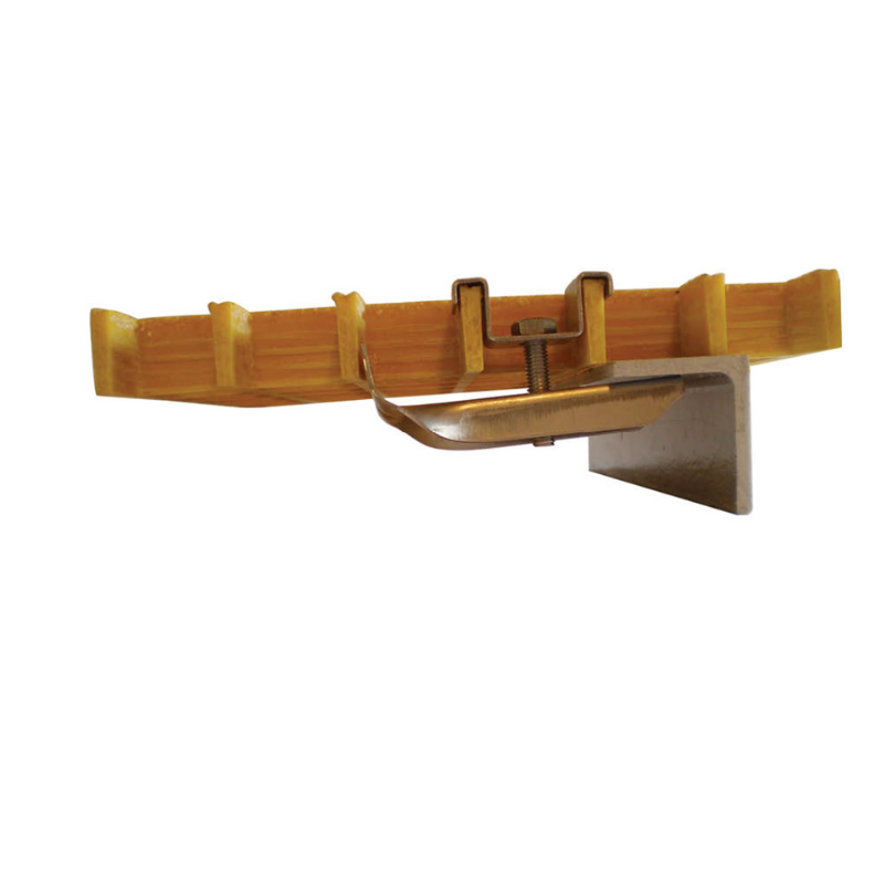 frp grating j clamp install view