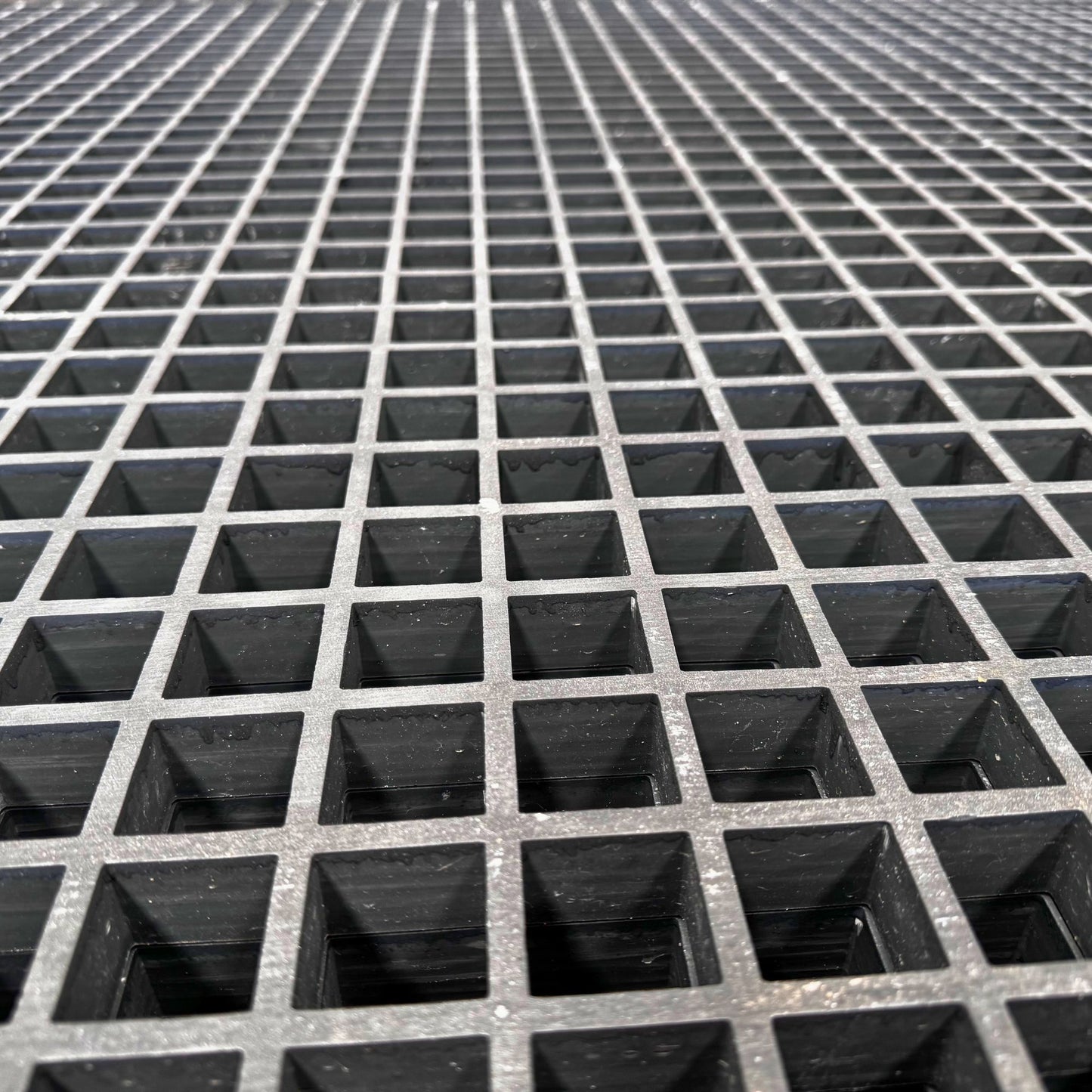 FRP flooring grating 38x38mm standard mesh size 1220x3660mm