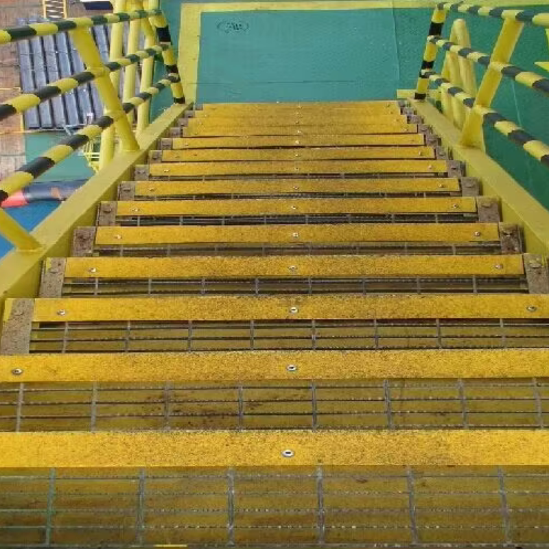 FRP Stairs Nosing Non-Slip Grit Surface Sold By Per Meter
