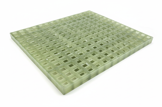 Transparent FRP grating building facade application