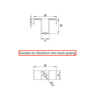 Stainless M Type Fixing clips for FRP grating – ESA GRATING