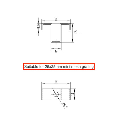 Stainless M Type Fixing clips for FRP grating