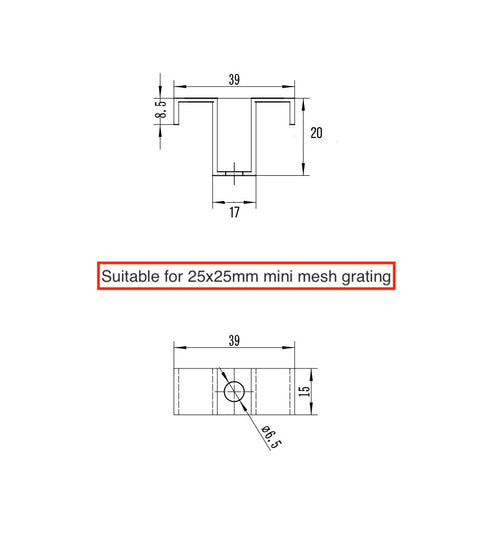 Stainless M Type Fixing clips for FRP grating – ESA GRATING