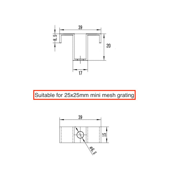Stainless M Type Fixing clips for FRP grating – ESA GRATING