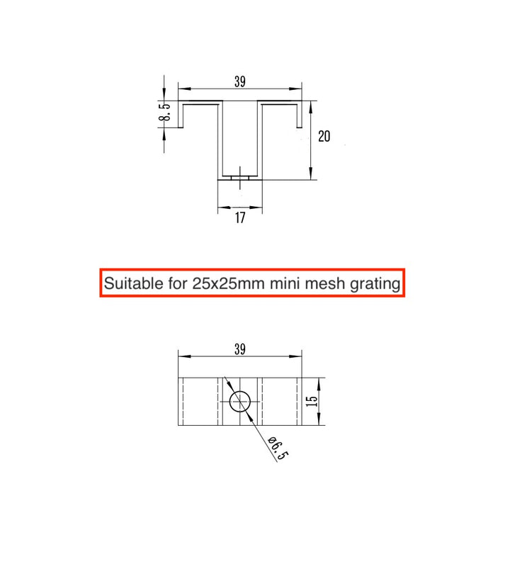 Stainless M Type Fixing clips for FRP grating – ESA GRATING
