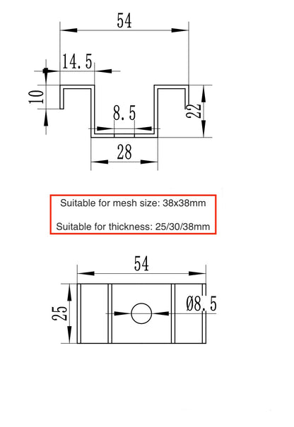 Stainless M Type Fixing clips for FRP grating