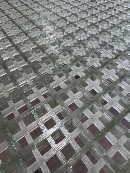 Transparent FRP Grating 1220x3660mm - Smooth Surface | Natural Light Transmission