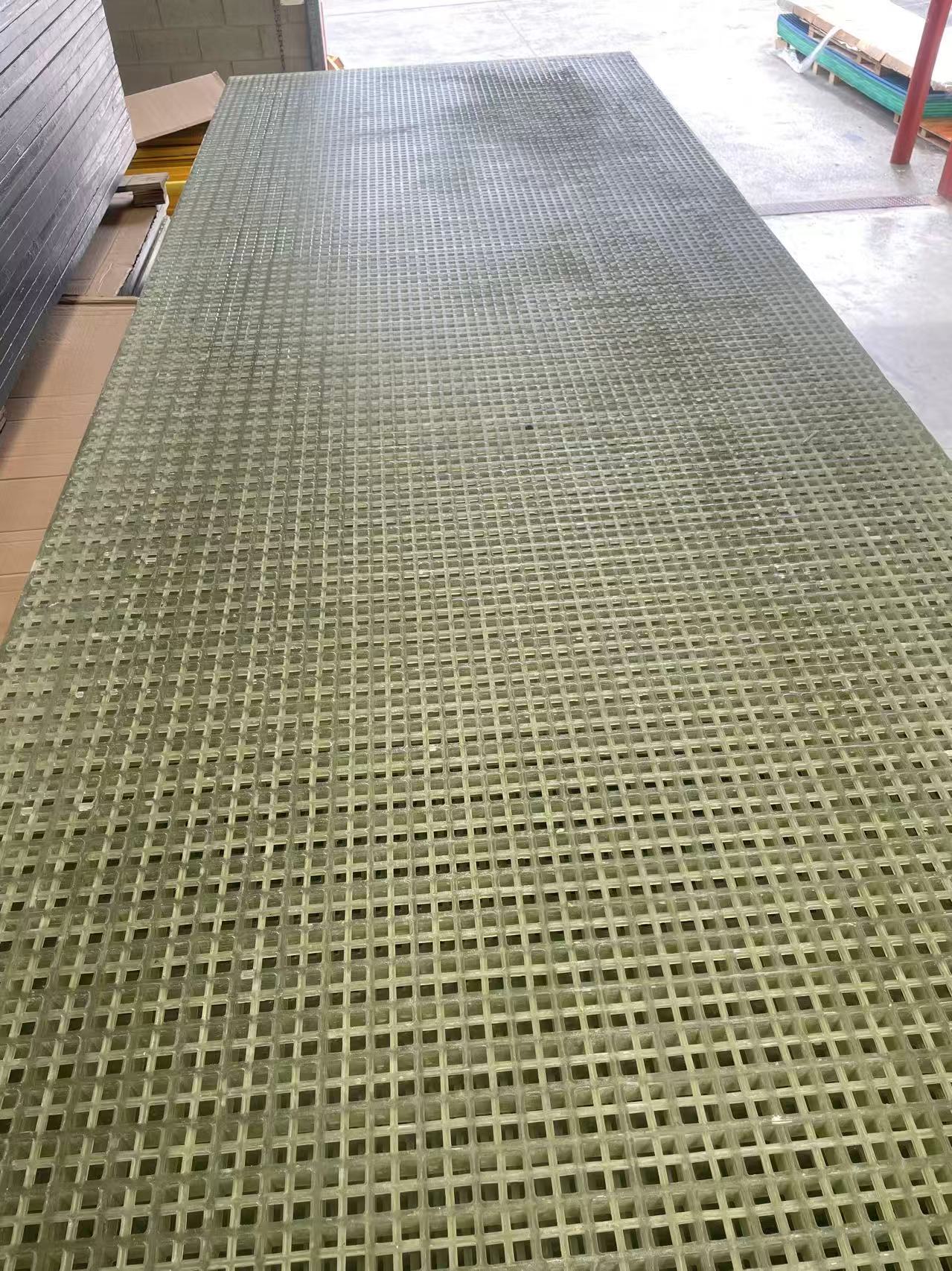 Transparent FRP Grating 1220x3660mm - Smooth Surface | Natural Light Transmission