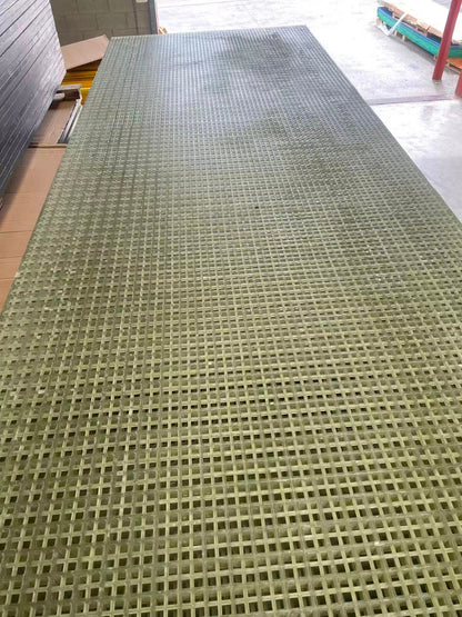 Transparent FRP Grating 1220x3660mm - Smooth Surface | Natural Light Transmission