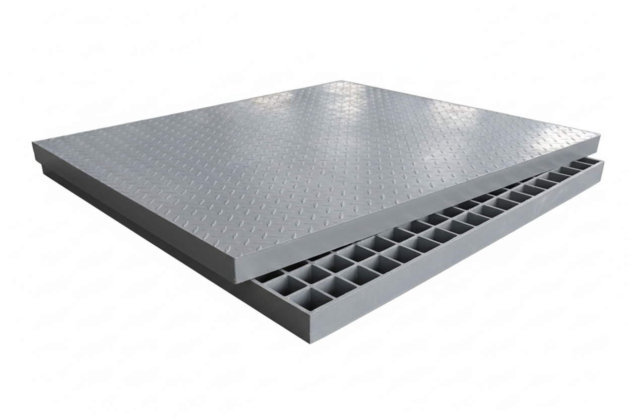 Diamond Solid Top FRP Grating