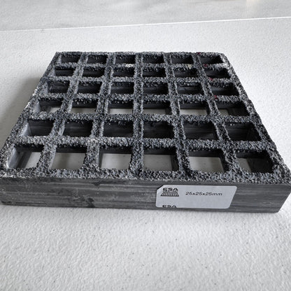 FRP grating non-slip grit 1220x3608mm mini mesh25x25mm dark grey 25mm thick