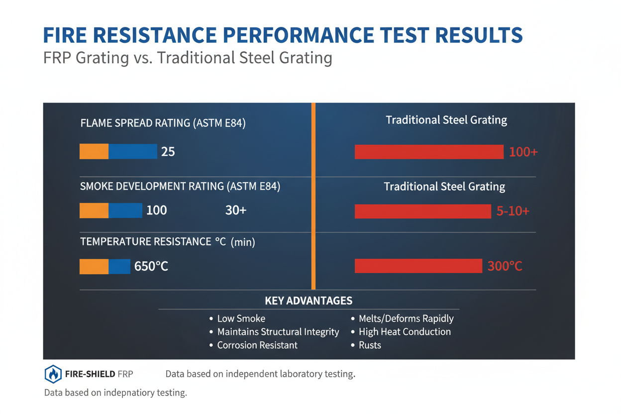 FRP Grating Fire Performance Comparison Chart
