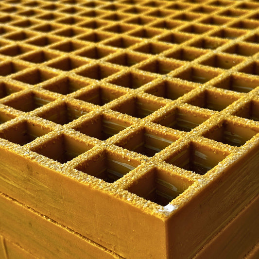 FRP flooring grating 38x38mm standard mesh size 1220x3660mm