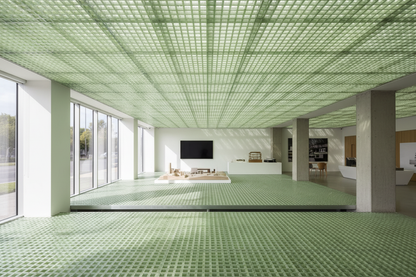 Transparent FRP grating commercial showroom application