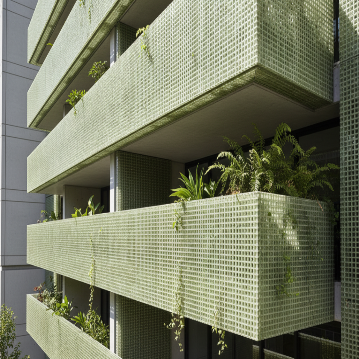 FRP balcony natural light transmission