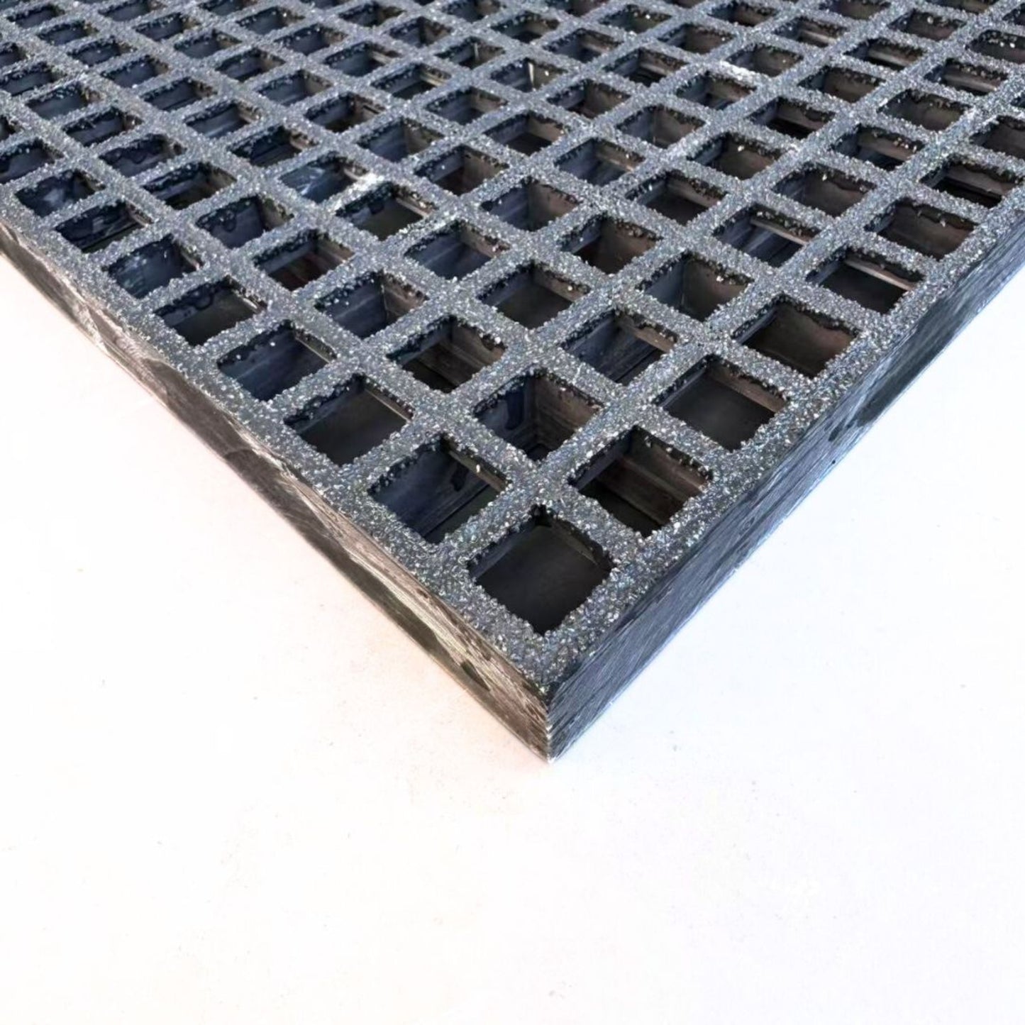 FRP grating non-slip grit 1220x3608mm mini mesh25x25mm dark grey 25mm thick