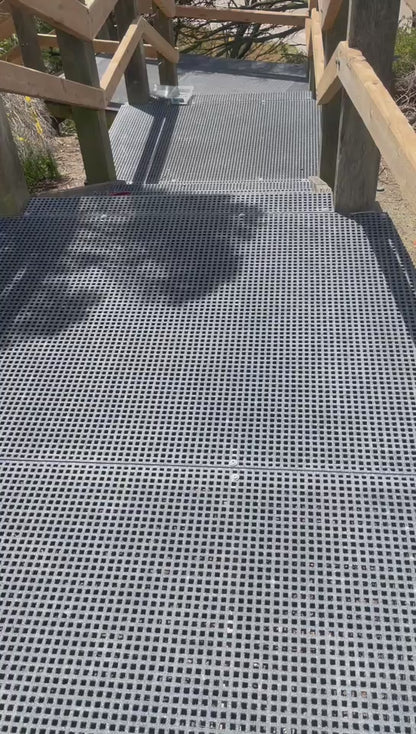 frp grate non-slip grit mini mesh19x19mm dark grey 1220x3660mm