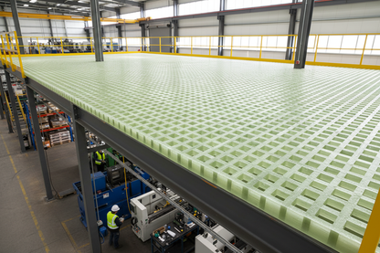 Transparent FRP grating warehouse mezzanine platform